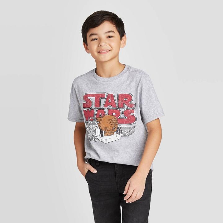 Boys' Star Wars Chewie T-shirt - Heather Gray, Boy's,