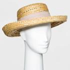 Women's Wheat Straw Kettle Hat - A New Day Natural