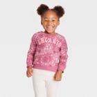 Toddler Girls' Disney Encanto Solid Pullover Sweatshirt - Berry Red