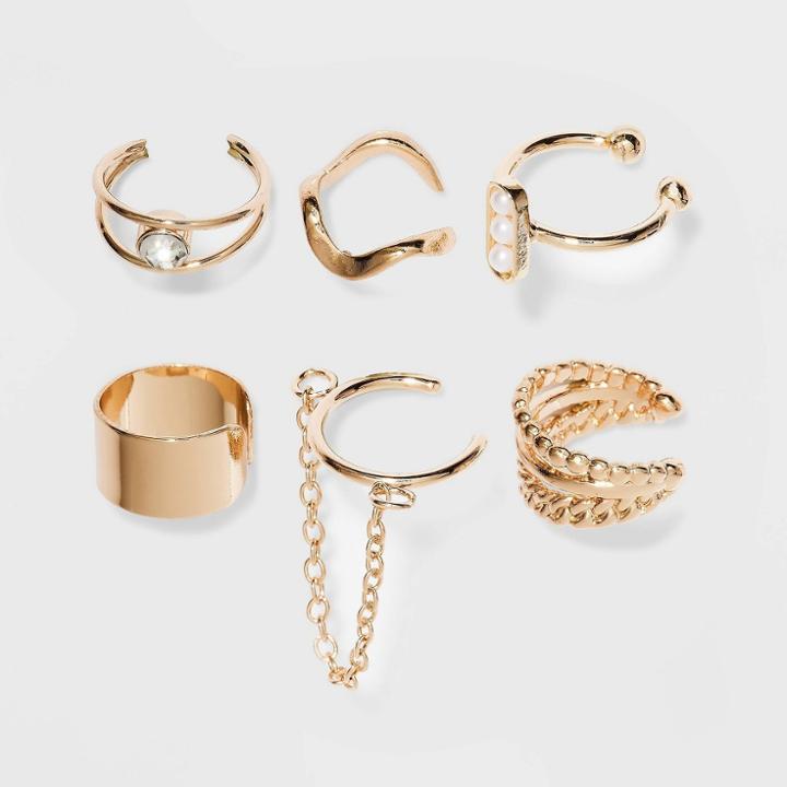 Hanging Chain Ear Cuff Set - A New Day Gold