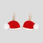 No Brand Santa Hat Earrings - Red/white