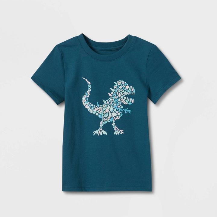 Toddler Boys' Dino Seashell Graphic Short Sleeve T-shirt - Cat & Jack Royal Blue