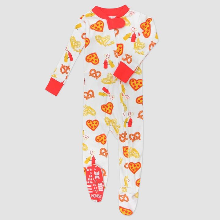 Honest Baby Boys' Snack Food Lover Organic Cotton Snug Fit Footed Pajama