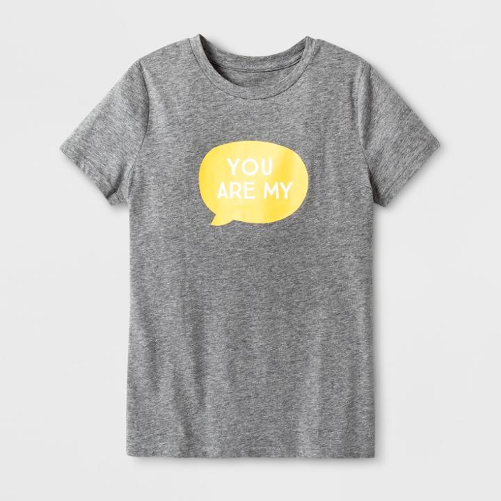 Shinsung Tongsang Women's Short Sleeve You Are My Sunshine Graphic T-shirt - Gray