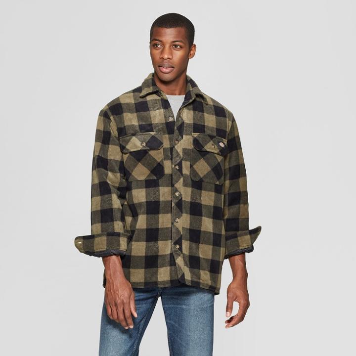 Dickies Men's Long Sleeve Shirt Jackets - Green