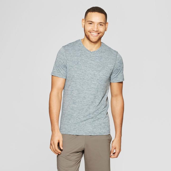 Men's V-neck Soft Touch T-shirt - C9 Champion Green Heather