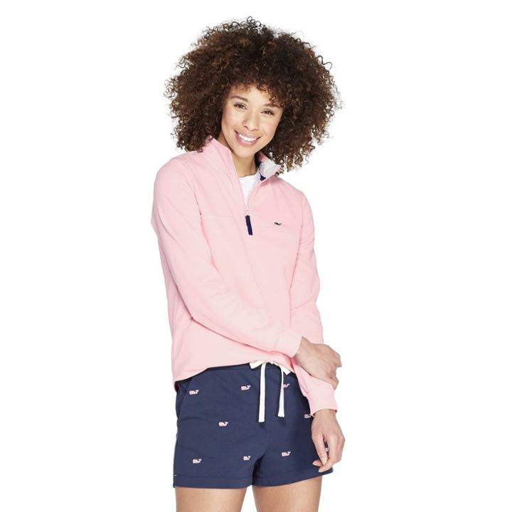Women's 1/4 Zip Pullover Sweatshirt - Pink M - Vineyard Vines For Target