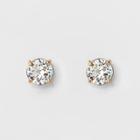 Women's Round Crystal Stud Earring - A New Day Gold