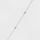 Sterling Silver Stationed Cubic Zirconia Anklet - A New Day