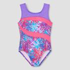 Freestyle By Danskin Girls' Gymnastics Leotard - Pink/purple Xs,