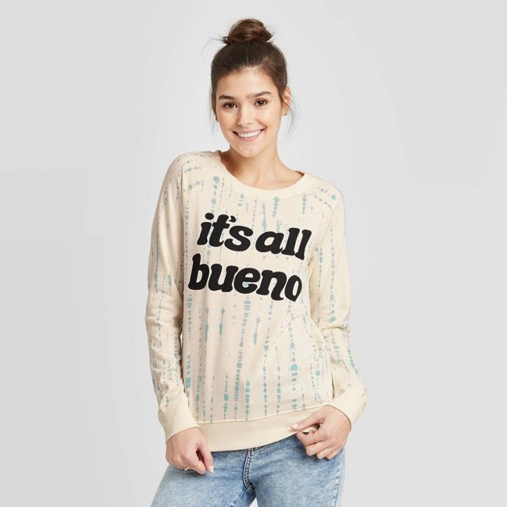 Women's It's All Bueno Sweatshirt - Zoe+liv (juniors') - Ivory Xs, Women's, Beige