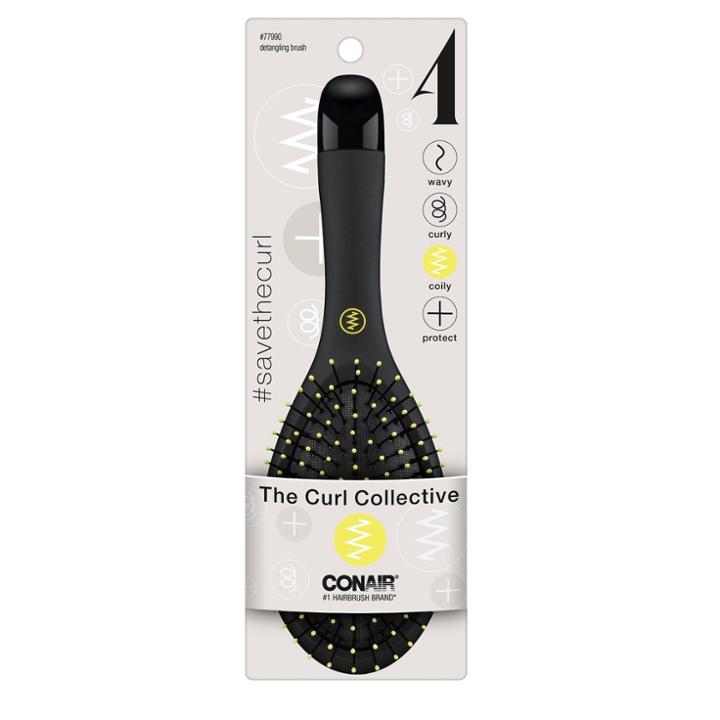 Conair Curl Collective Curl 4 Coily Hair Detangle Cushion Hair Brush