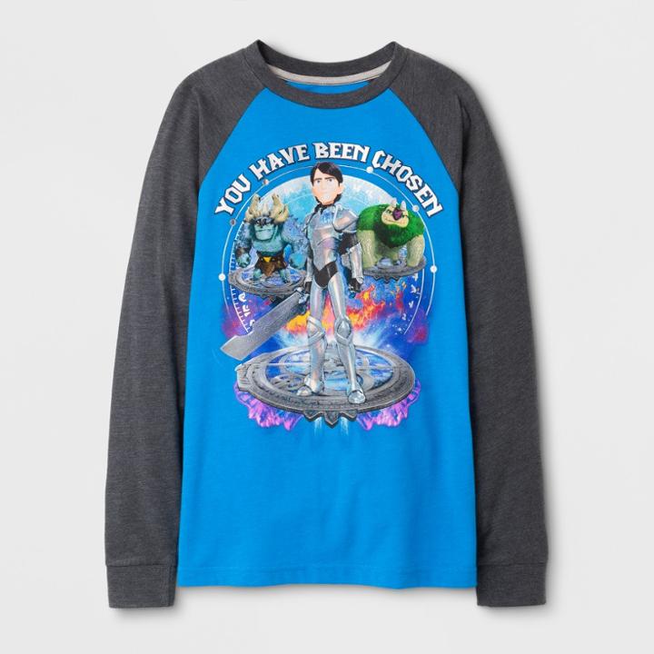 Boys' Trollhunters Long Sleeve T-shirt - Turquoise Heather