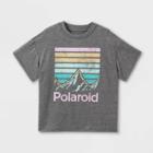 Girls' Polaroid Boxy Graphic Short Sleeve T-shirt - Art Class Gray