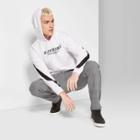 Men's Drop Shoulder Graphic Pullover Sweater - Original Use - White M, Men's,