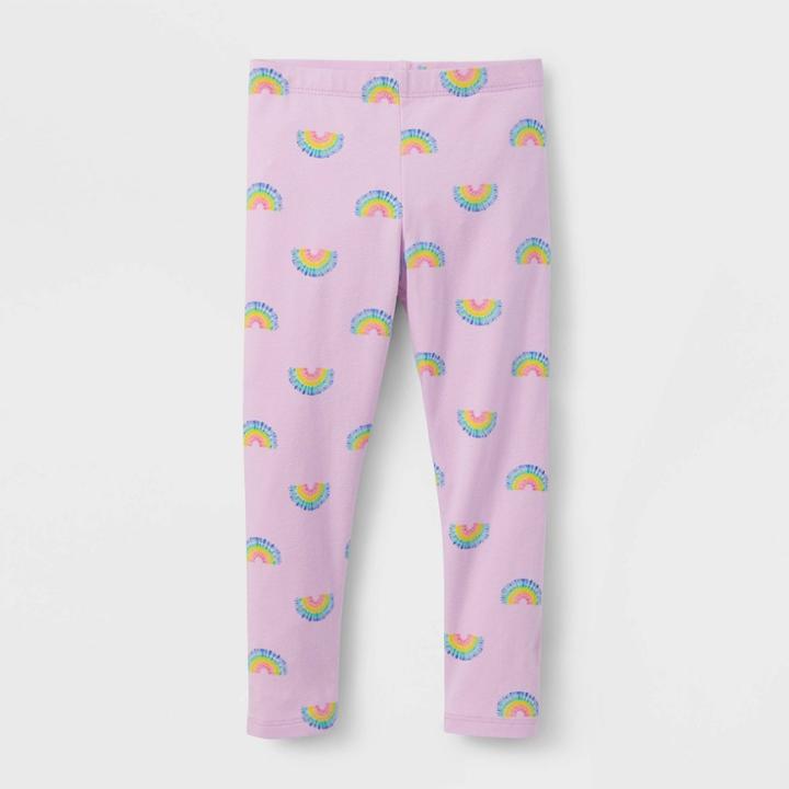 Toddler Girls' Tie-dye Rainbow Leggings - Cat & Jack Purple