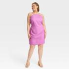 Women's Plus Size Sleeveless Open Back Dress - A New Day Purple