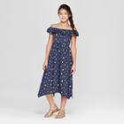 Girls' Fruits Print Knit A Line Dress - Cat & Jack Navy