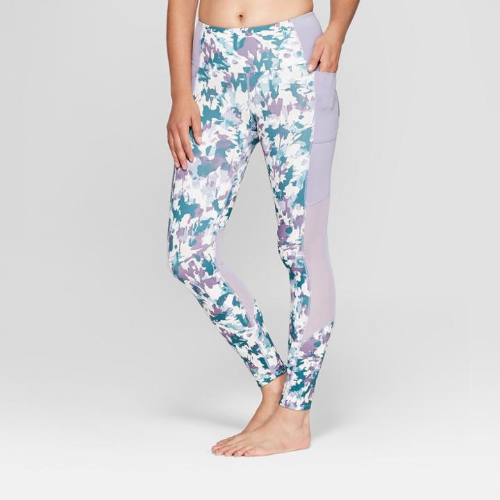 Women's Camo Print Comfort High-waisted Printed Leggings - Joylab Violet Smoke