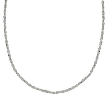 Treasure Lockets Sterling Silver Rope Chain Necklace -