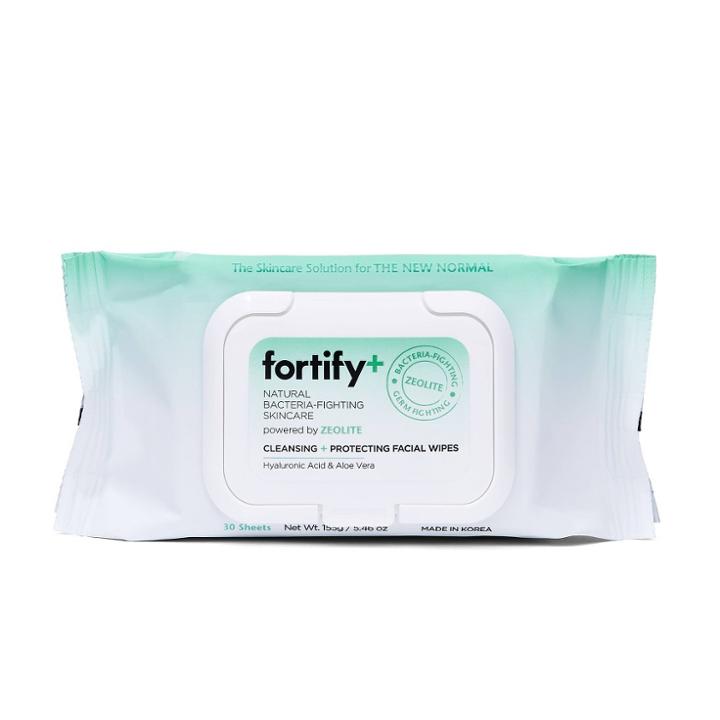 Fortify+ Natural Bacteria Fighting Skincare Cleansing & Protecting Facial Wipes