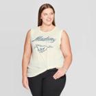 Awake Women's Mustang Ford Plus Size Graphic Tank Top (juniors') - Cream