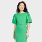 Women's Puff Short Sleeve T-shirt - A New Day Bright Green