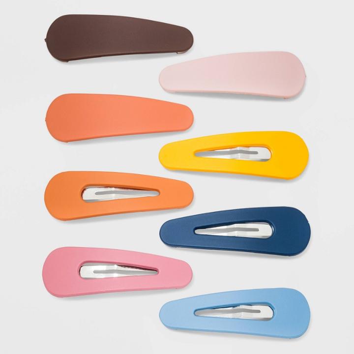 Mini Earth Tonematte Acrylic Snaps Hair Clips And Pins 8pc - Wild Fable