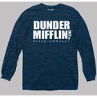 Ripple Junction Men's The Office Long Sleeve Graphic T-shirt Heathered Deep Navy