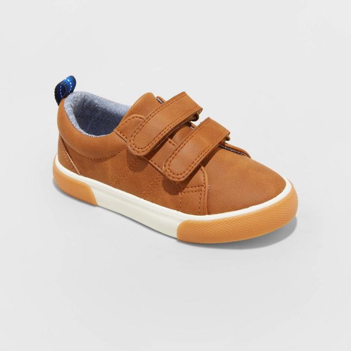 Toddler Boys' Flint Double Strap Apparel Sneakers - Cat & Jack Cognac
