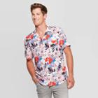 Men's Floral Print Standard Fit Button-down Shirt - Goodfellow & Co Peach S, Men's, Size: