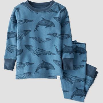 Baby Boys' 2pc Organic Cotton Wildlife Sleepwear Pajama Set - Little Planet By Carter's White/blue