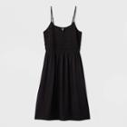 Women's Sleeveless Smocked Dress - Wild Fable Black