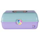 Retro Caboodles On The Go Girl Case Seafoam Lid And Lavender Base, Adult Unisex