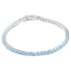 Journee Collection 1 3/5 Ct. T.w. Round-cut Cz Tennis Basket Set Bracelet In Sterling Silver - Blue, Girl's