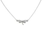 Zirconite Dragonfly Pendant Station Necklaces With Crystals - 16, Women's,