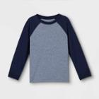 Toddler Boys' Jersey Knit Long Sleeve T-shirt - Cat & Jack Navy