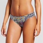 Women's Flat Tab Hipster Bikini Bottom - Black Multi - Xl - Mossimo,