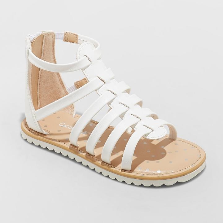 Toddler Girls' Fionna Gladiator Sandals - Cat & Jack White