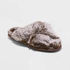 Women's Paris Crossband Fur Slippers - Stars Above Dark Brown