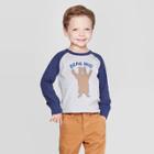 Oshkosh B'gosh Toddler Boys' Bear Hug Long Sleeve T-shirt - Gray