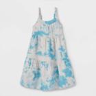 Toddler Girls' Tie-dye Tiered Tank Dress - Cat & Jack Blue