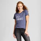 Women's Do Good French Terry Rolled Cuff Short Sleeve T-shirt - Grayson Threads (juniors') - Navy