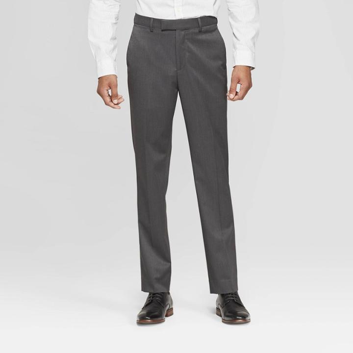 Men's 28 Slim Skinny Fit Suit Pants - Goodfellow & Co Dark Gray