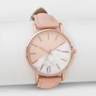 Women's Contrast Marble Dial Watch - A New Day Blush