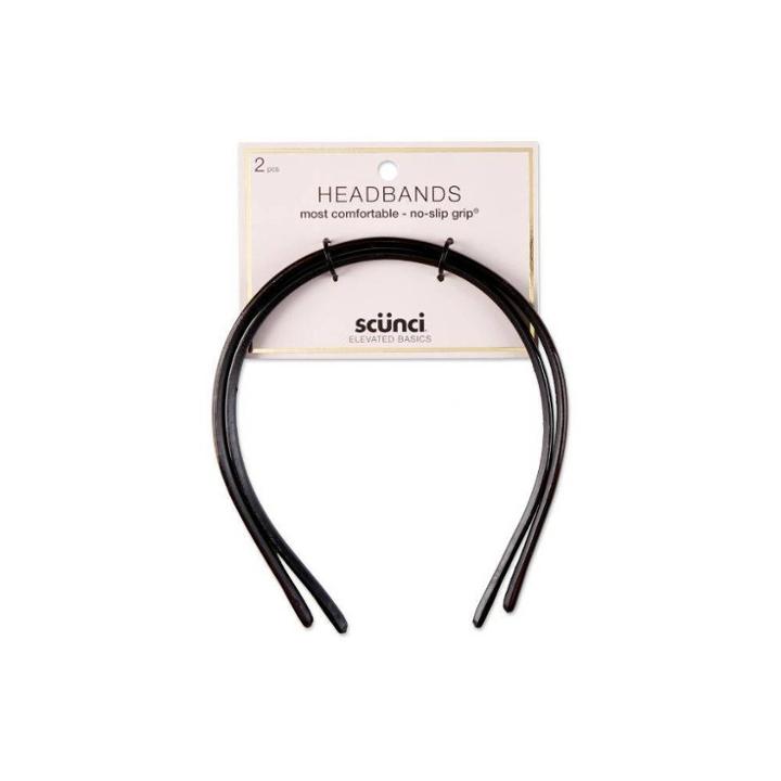 Conair Scunci No Slip Most Comfortable Headband - 2pc - Black, Adult Unisex