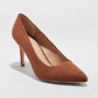 Women's Gemma Wide Width Pointed Toe Nude Pumps - A New Day Cocoa (brown) 7w,