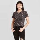 Fifth Sun Women's Pumpkin Halloween Short Sleeve Graphic T-shirt - Charcoal Heather