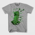 Boys' Minecraft Creeper Lucky Arrows St. Patrick's Day Short Sleeve T-shirt - Gray