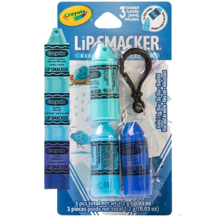 Lip Smacker Crayola Stackable Lip Makeup Trio - Blue